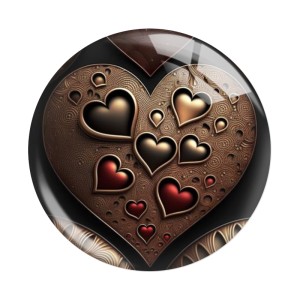 20MM 10pcs/lot love Valentine's Day  pattern  Print glass snap button charms