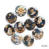 20MM 10pcs/lot Christmas Cartoon  glass snap button charms