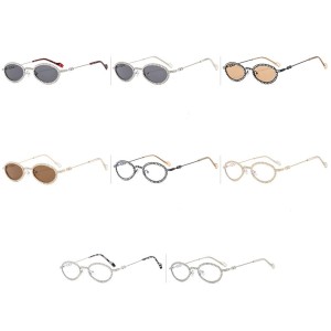 Diamond studded metal sunglasses