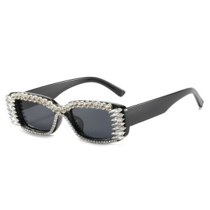 Small square diamond studded sunglasses