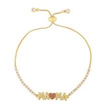 Mother's Day zircon letter MAMA splicing pull-out bracelet