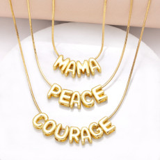 DIY 26 English letter pendant necklace