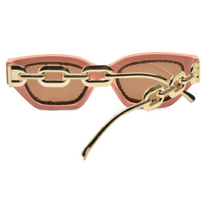 Diamond studded fox head polarized sunglasses