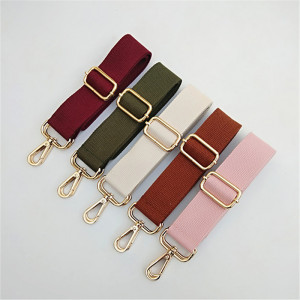 Solid color canvas cotton strap adjustable men's and women's bag strap, single shoulder crossbody long shoulder strap, women's bag accessories