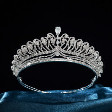 Alloy Crystal Crown Wedding Ball Party Bridal Crown