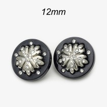 12mm snap button High end flower round metal button
