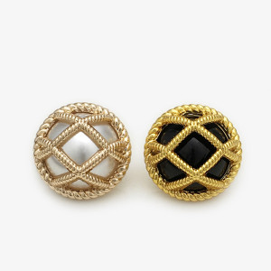 20mm snap button Grid pearl metal button
