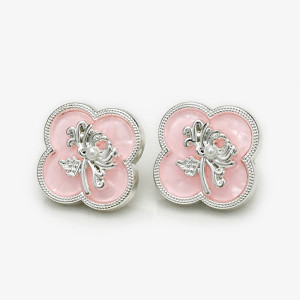 20mm snap button pink flower button