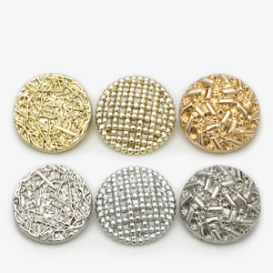 20mm snap button Gold metal versatile irregular circular grid