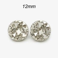 12mm snap button with concave and convex surfaces on playing cards