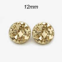 12mm snap button with concave and convex surfaces on playing cards