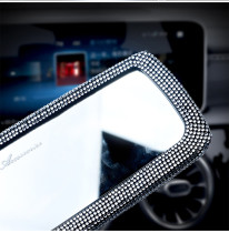 Car rearview mirror decoration, high-definition rearview mirror with diamond inlay, car personality, cute and creative products