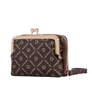 New Wallet Women's Fashion Wrist Strap Short Zero Wallet Large Capacity Coin Clip Bag Multi Card Slot Bag Wallet