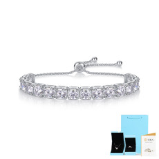 925 silver hot selling tennis bracelet, moissanite bracelet, women's high-end feel bracelet