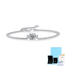 925 silver bracelet hot selling Moissanite Cuban bracelet for women