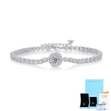 S925 silver moissanite bracelet new hand jewelry wholesale