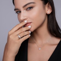 S925 silver inlaid 1-3 carat hot selling moissanite ring