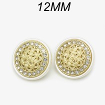 12mm snap button metal  Vintage rhinestone