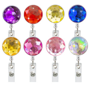 Crystal acrylic easy to pull buckle, certificate Retractable badge reel, easy to pull buckle