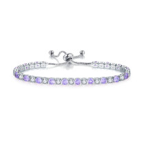 Color 4.0 Zircon Tennis Pulling Bracelet Crystal Wholesale