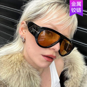 T-shaped large frame sunglasses pilot's new personalized women's sunglasses
