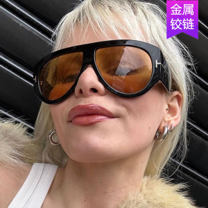T-shaped large frame sunglasses pilot's new personalized women's sunglasses