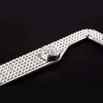 Acrylic stainless steel license plate frame, American style diamond inlaid license plate frame, factory direct sales