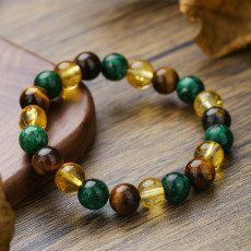Hot selling crystal bracelet, tiger eye elastic bracelet, natural stone bead bracelet wholesale