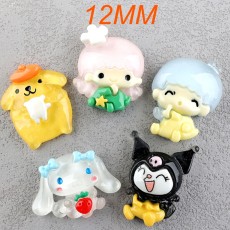 12MM snap button Kuromi Pudding Dog Jade Gui Dog Resin Cartoon DIY