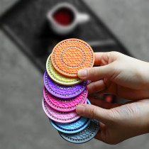 Double diamond coaster with diamond inlay, anti slip pad, insulation pad, new model