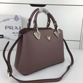 Prada bag  luxury black leather bag handbag single shoulder bag