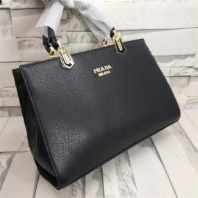Prada bag black dermis business metropolis bag with high quality luxury