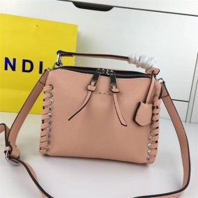 FENDI BAG zipper bag real leather bag with elegant single shoulder bag