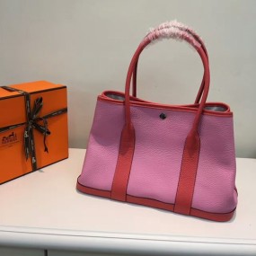 hermes bag high quality garden part handbag bag togo leather Genuine 36cm hot pink