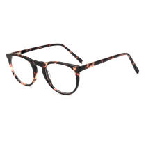 Olet Round Prescription Glasses Tortoise Acetate Frame Medium Size 2112058
