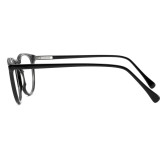 Olet Round Prescription Glasses Black Acetate Frame Medium Size 2212020