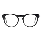 Olet Retro Round Prescription Glasses Black Acetate Frame Medium Size 2122020