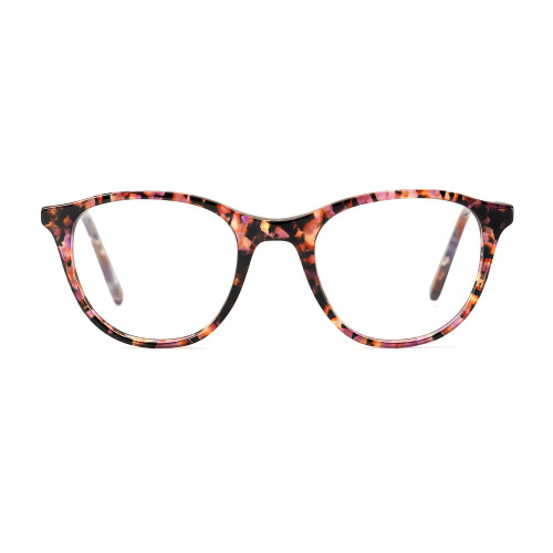 Olet Chic Round Prescription Glasses Tortoise Acetate Frame Medium Size 2262106
