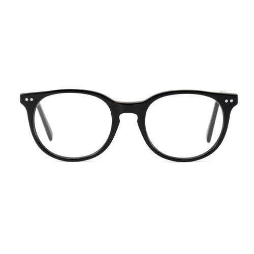 Olet Classic Round Prescription Glasses Black Acetate Frame Small Size 2252020