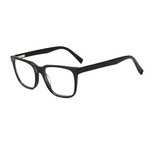 Olet Square Prescription Glasses Black Acetate Frame Medium Size 2222020