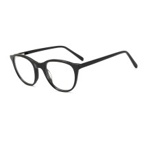 Olet Chic Round Prescription Glasses Black Acetate Frame Medium Size 2262020