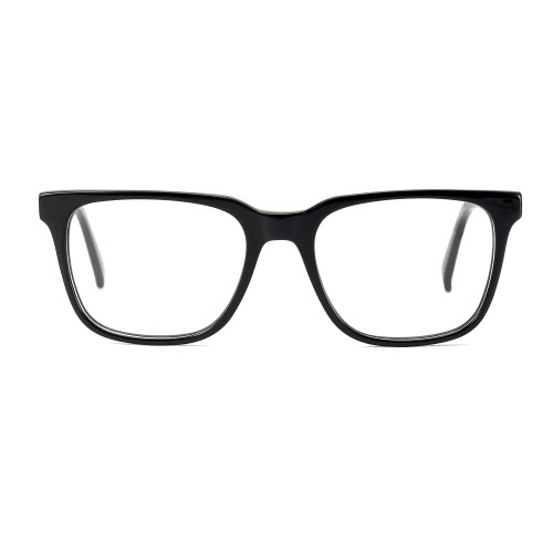 Olet Square Prescription Glasses Black Acetate Frame Medium Size 2222020