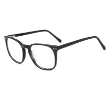 Olet Round Prescription Glasses Black Acetate Frame Medium Size 2192020