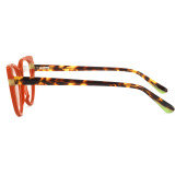 Olet Cat Eye Prescription Glasses Red Acetate Frame Medium Size LM6009C4