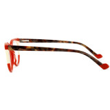 Olet Cat Eye Prescription Glasses Red Acetate Frame Medium Size LM6001C4