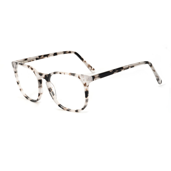Olet Round Prescription Glasses Milky Acetate Frame Medium Size 2192079
