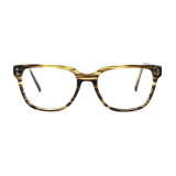 Olet Square Prescription Glasses Yellow Tortoise Acetate Frame Medium Size 2162070