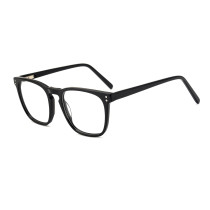 Olet Square Prescription Glasses Black Acetate Frame Medium Size 2132020