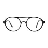 Olet Aviator Round Prescription Glasses Black Acetate Frame Medium Size 2182020