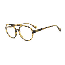 Olet Aviator Round Prescription Glasses Yellow Tortoise Acetate Frame Medium Size 2182075